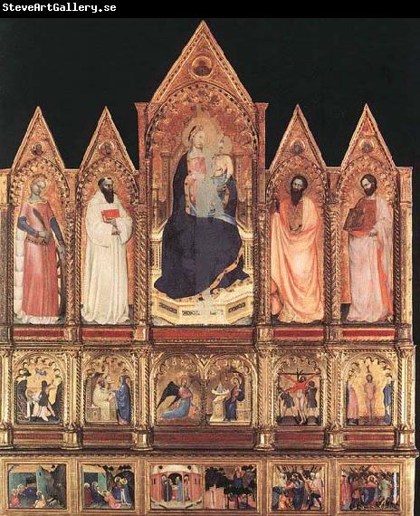 GIOVANNI DA MILANO Polyptych with Madonna and Saints